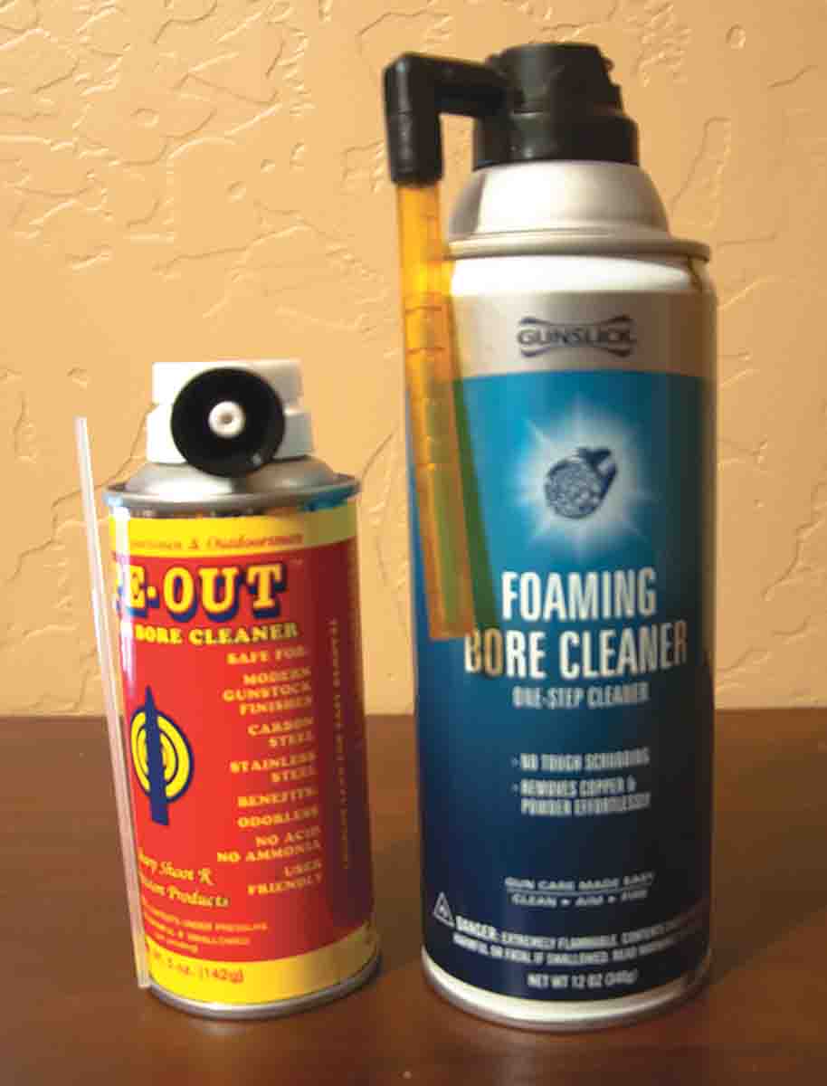 New foaming bore cleaners do a quick job of breaking down copper and powder fouling.